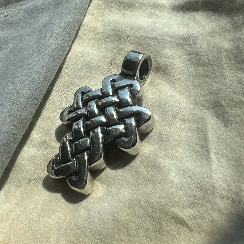 Sterling Silver Celtic Braided Cross Pendant - image 1